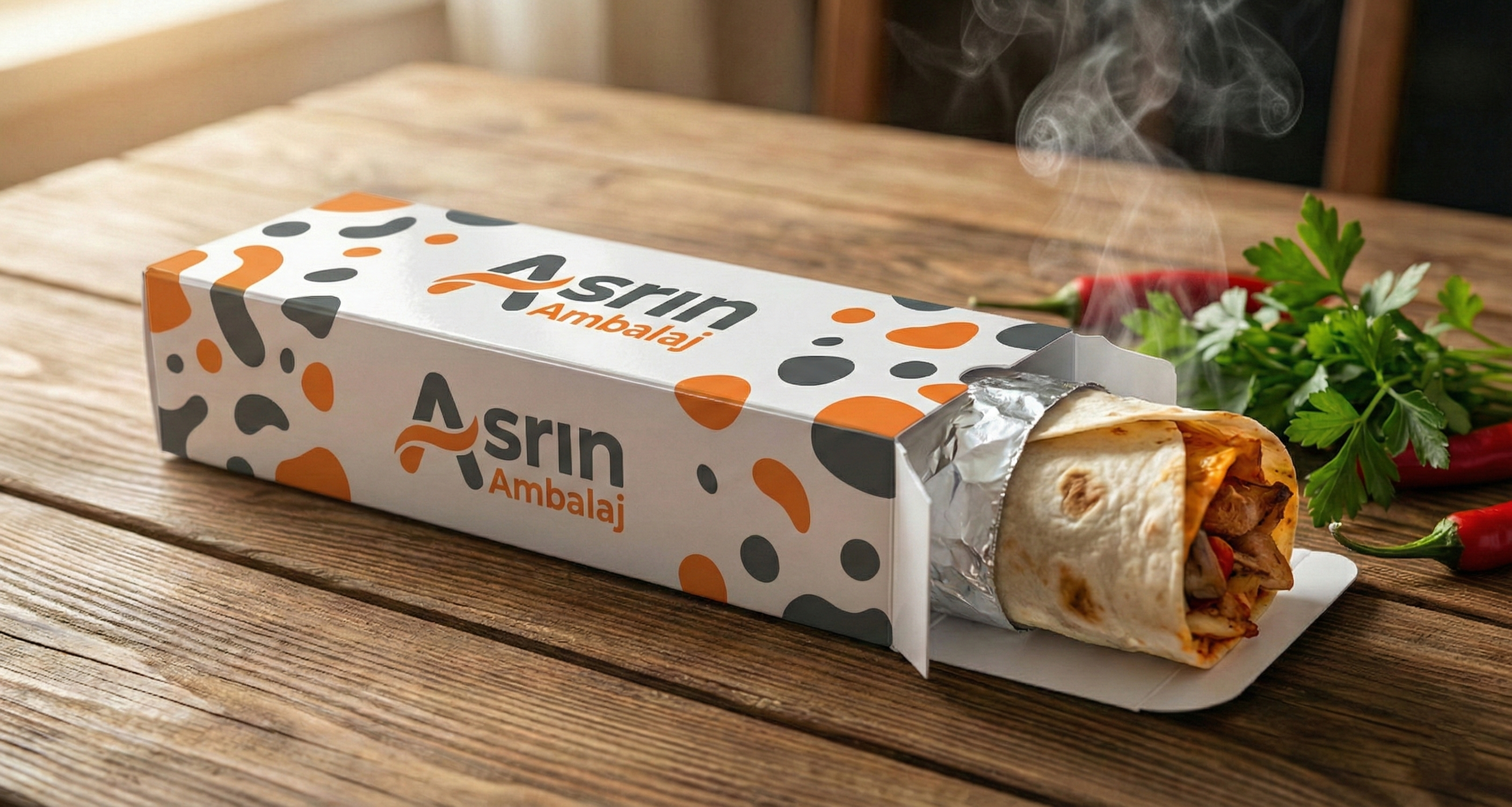 Van dürüm kutusu sızdırmaz ısı koruma fast-food restoran dürümcü ambalaj İpekyolu Edremit offset baskı