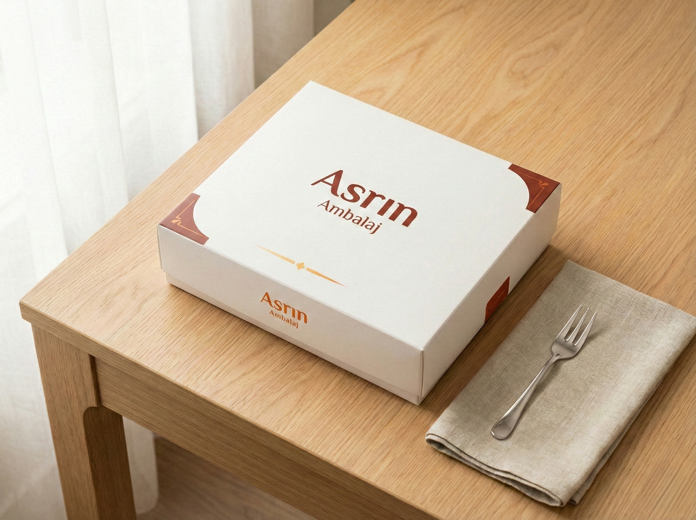 Van tatlı kutusu lüks sunum pastane tatlıcı ambalaj gıda onaylı parlak laminasyon